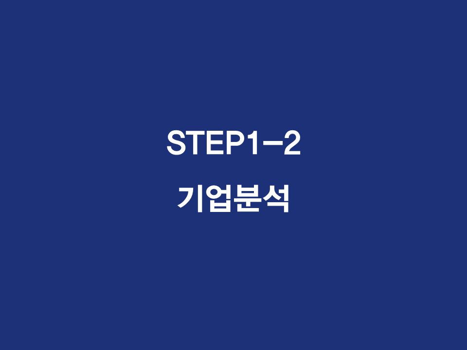 STEP1-2 기업분석