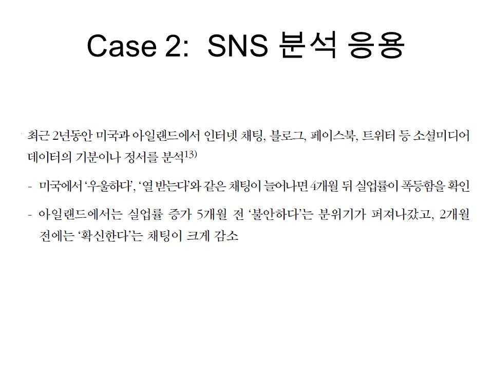 Case 2: SNS 분석 응용