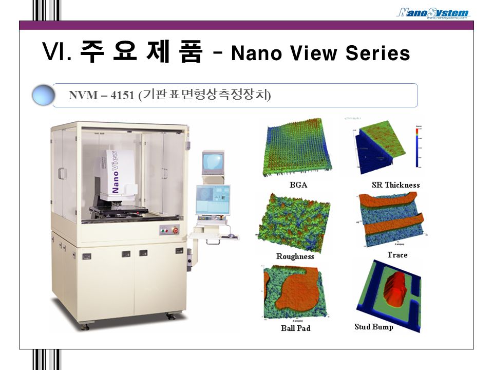 NVM – 4151 ( 기판표면형상측정장치 ) Ⅵ. 주 요 제 품 - Nano View Series