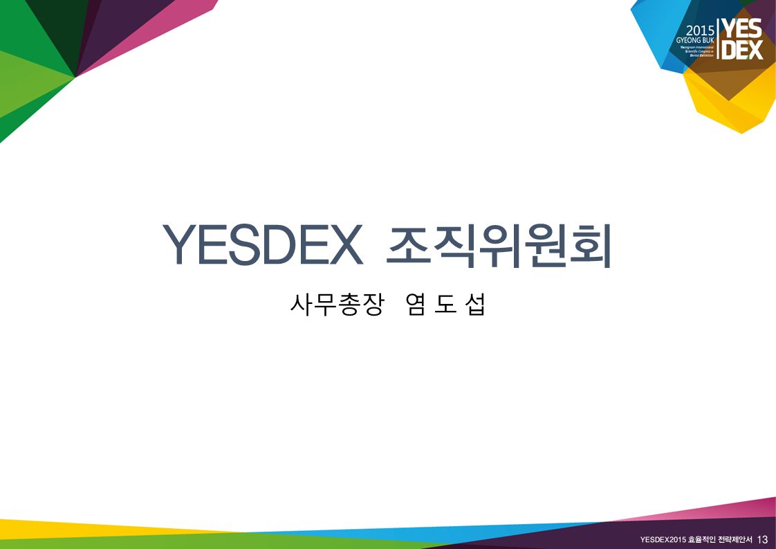YESDEX 조직위원회 사무총장 염 도 섭 13